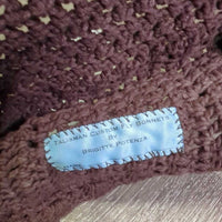 Crochet Ear Bonnet Fly Veil, charm *vgc, clean, faded/discolored inside, older
