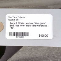 Wide Leather "Hoofpick" Belt *like new, older
