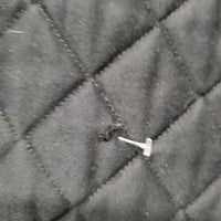 Quilt Jumper Pad, "The Tack Collector" *vgc, older, clean, faded, mnr hole, rubs, pills, hair, puckers, residue
