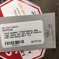 Field Boots, zips *vgc, clean, mnr dirt, film & manure, heel rubs
