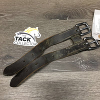 Leather Girth Extender, Roller Buckle *gc/fair, dirt, stiff, dry, twist, scraped