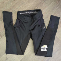 Fleece Lined Full Seat Winter Riding Tights, Pull On *vgc, mnr dirt?stains, seam puckers & hair
