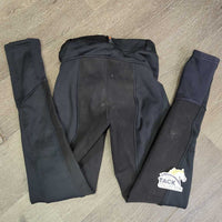 Fleece Lined Full Seat Winter Riding Tights, Pull On *vgc, mnr dirt?stains, seam puckers & hair
