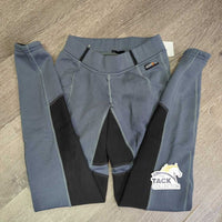 Fleece Lined Full Seat Winter Riding Tights, Pull On *gc, hairy, rubs, pills, frayed seams
