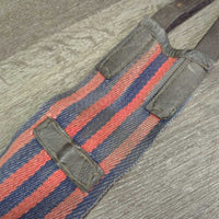 Cotton Web Lungeing Surcingle, Girth *gc, older, faded, dirty, folded girth
