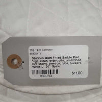 Quilt Fitted Saddle Pad, bag*vgc, clean, older, pills, unstitched, mnr stains, threads, rubs, puckers
