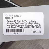 Quilt & Terry Cloth Jumper Pad *vgc/xc, older, clean, mnr faded, snags, threads, rubs & hair
