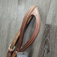 One Ear Western Headstall, leather laces *vgc/fair, clean, mnr stains, v.cracked back
