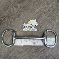 Med Curved Mullen Mouth Eggbutt Bit *gc, clean, chewed, rubs, scuffs, film, older, scratches
