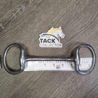 Med Curved Mullen Mouth Eggbutt Bit *gc, clean, chewed, rubs, scuffs, film, older, scratches
