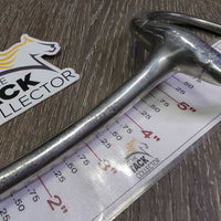 Med Curved Mullen Mouth Eggbutt Bit *gc, clean, chewed, rubs, scuffs, film, older, scratches
