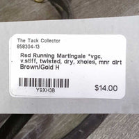 Rsd Running Martingale *vgc, v.stiff, twisted, dry, xholes, mnr dirt
