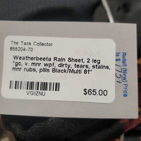 Rain Sheet, 2 leg *gc, v. mnr wpf, dirty, tears, stains, mnr rubs, pills
