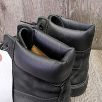JUNIORS Short Suede Work Boots, Laces *gc, rubs, scuffs, dirty, stains
