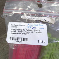 2 Pr Rubber Stirrup Grips - Inserts *vgc, dirt?stains
