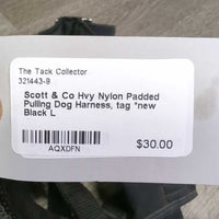 Hvy Nylon Padded Pulling Dog Harness, tag *new

