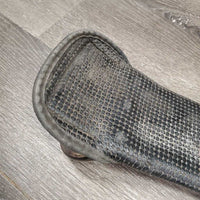 Thick Neoprene Cinch, 2x D Rings *gc, dirty, stains, residue, threads, folded/creased nylon web, older
