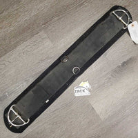 Nylon Web Cinch, Neoprene Velcro Liner, 2x D Rings *gc, hairy, clean & dirt/residue, edge dents, faded
