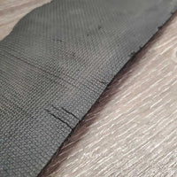 Nylon Web Cinch, Neoprene Velcro Liner, 2x D Rings *gc, hairy, clean & dirt/residue, edge dents, faded
