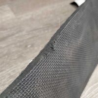 Nylon Web Cinch, Neoprene Velcro Liner, 2x D Rings *gc, hairy, clean & dirt/residue, edge dents, faded
