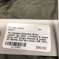 Show Jacket *gc, older, v.crinkled & loose lining, mnr snags, threads & pulled pit seams, mnr dirt
