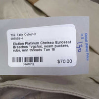 JUNIORS Euroseat Breeches *vgc/xc, seam puckers, rubs, mnr threads
