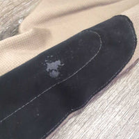 JUNIORS Fleece Lined Winter Riding Tight Breeches, Pull On *gc, undone loop stitching, rubs, pills, threads
