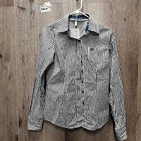 LS Western Shirt, buttons *gc, stains, crinkles, mnr button hole threads
