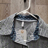 LS Western Shirt, buttons *gc, stains, crinkles, mnr button hole threads