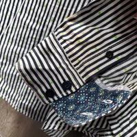 LS Western Shirt, buttons *gc, stains, crinkles, mnr button hole threads
