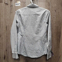 LS Western Shirt, buttons *gc, crinkles, mnr stains, loose threads: buttons & button holes
