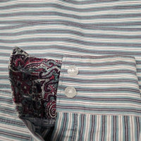 LS Western Shirt, buttons *gc, crinkles, mnr stains, loose threads: buttons & button holes
