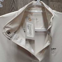 SS Show Polo Sun Shirt, 1/4 Snap Up, mesh sides *gc, mnr stains, dingy?, peeled logos, seam puckers