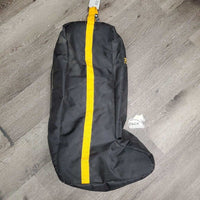 Thick Fleece Lined Tall Boot Bag "Perma-Flex" *gc, older, mnr dusty, stains & loose threads
