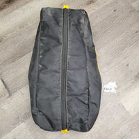 Thick Fleece Lined Tall Boot Bag "Perma-Flex" *gc, older, mnr dusty, stains & loose threads
