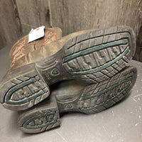 Square Toe Western Cowboy Boots *gc, clean, rubs, stains, scratches, scrapes, smell
