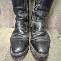 Dressage Boots, Aftermarket Zips *gc/fair, older, cracking, residue, peeling, scuffs, rubs, scrapes
