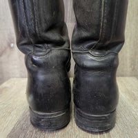 Dressage Boots, Aftermarket Zips *gc/fair, older, cracking, residue, peeling, scuffs, rubs, scrapes
