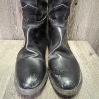 Dress Boots, Pull On, Brown Forms, Boot Pulls *fair, clean, PEELING, Broken Forms, dirt, scratches, rubs, scrapes, older, creases
