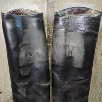 Dress Boots, Pull On, Brown Forms, Boot Pulls *fair, clean, PEELING, Broken Forms, dirt, scratches, rubs, scrapes, older, creases

