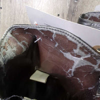 Dress Boots, Pull On, Brown Forms, Boot Pulls *fair, clean, PEELING, Broken Forms, dirt, scratches, rubs, scrapes, older, creases
