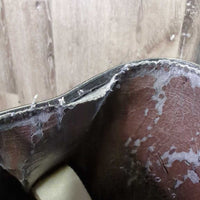 Dress Boots, Pull On, Brown Forms, Boot Pulls *fair, clean, PEELING, Broken Forms, dirt, scratches, rubs, scrapes, older, creases
