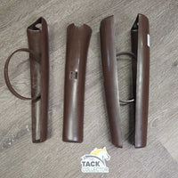 Dress Boots, Pull On, Brown Forms, Boot Pulls *fair, clean, PEELING, Broken Forms, dirt, scratches, rubs, scrapes, older, creases

