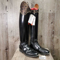 Dressage Boots, Tooled Leather Tops, Bling, Boot Bag, 2 air forms, extra zip & bling *vgc, clean & dirty, rubs
