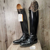 Dressage Boots, Tooled Leather Tops, Bling, Boot Bag, 2 air forms, extra zip & bling *vgc, clean & dirty, rubs
