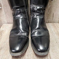 Dressage Boots, Tooled Leather Tops, Bling, Boot Bag, 2 air forms, extra zip & bling *vgc, clean & dirty, rubs
