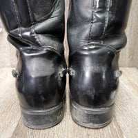 Dressage Boots, Tooled Leather Tops, Bling, Boot Bag, 2 air forms, extra zip & bling *vgc, clean & dirty, rubs
