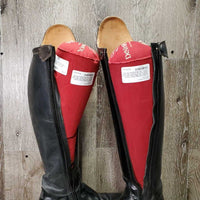 Dressage Boots, Tooled Leather Tops, Bling, Boot Bag, 2 air forms, extra zip & bling *vgc, clean & dirty, rubs
