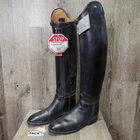 IVR "Rubin" Dressage Boots, Zips, Gold forms *vgc, clean, mnr scuffs, stains, scratches, sticky zips & snaps, older?
