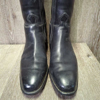 IVR "Rubin" Dressage Boots, Zips, Gold forms *vgc, clean, mnr scuffs, stains, scratches, sticky zips & snaps, older?
